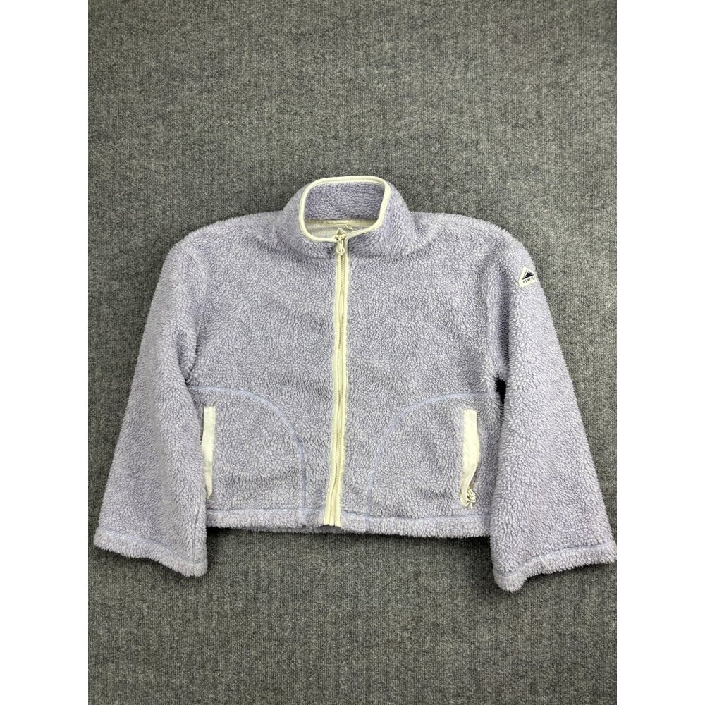 Penfield Fleece Jacket Womens XS Purple Sherpa Full Zip Mock Neck‎ Pockets Teddy